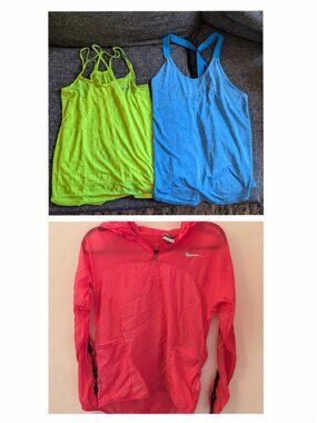 Nike 3-Piece Running Bundle S Windbreaker + 2 Tanks
